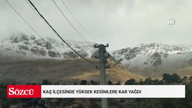 Kaş ilçesinde yüksek kesimlere kar yağdı