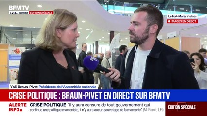 Yaël Braun-Pivet, présidente de l'Assemblée nationale: "Ce qui est important pour sortir de la crise, c'est qu'on trouve un accord sur les grandes lignes d'un budget"