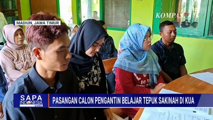 Momen Pasangan Calon Pengantin Belajar Tepuk Sakinah di KUA Sejumlah Daerah