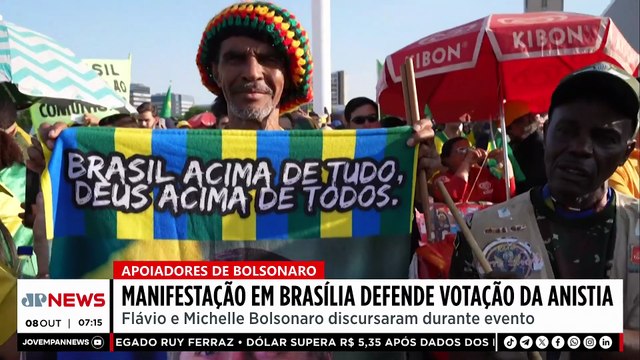Apoiadores de Bolsonaro fazem manifestação no DF e pedem anistia a condenados do 8 de Janeiro