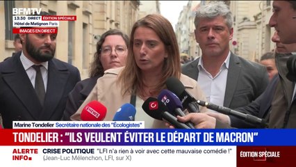 Consultations menées par Sébastien Lecornu: "Il veut tout faire pour éviter une dissolution", affirme Marine Tondelier