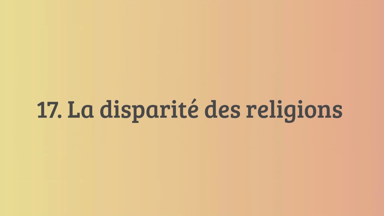 La disparité des religions ?