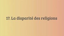La disparité des religions ?
