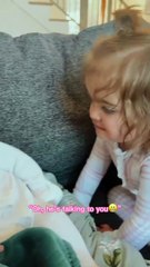 Baby And Toddler Obsess Over Little Brother