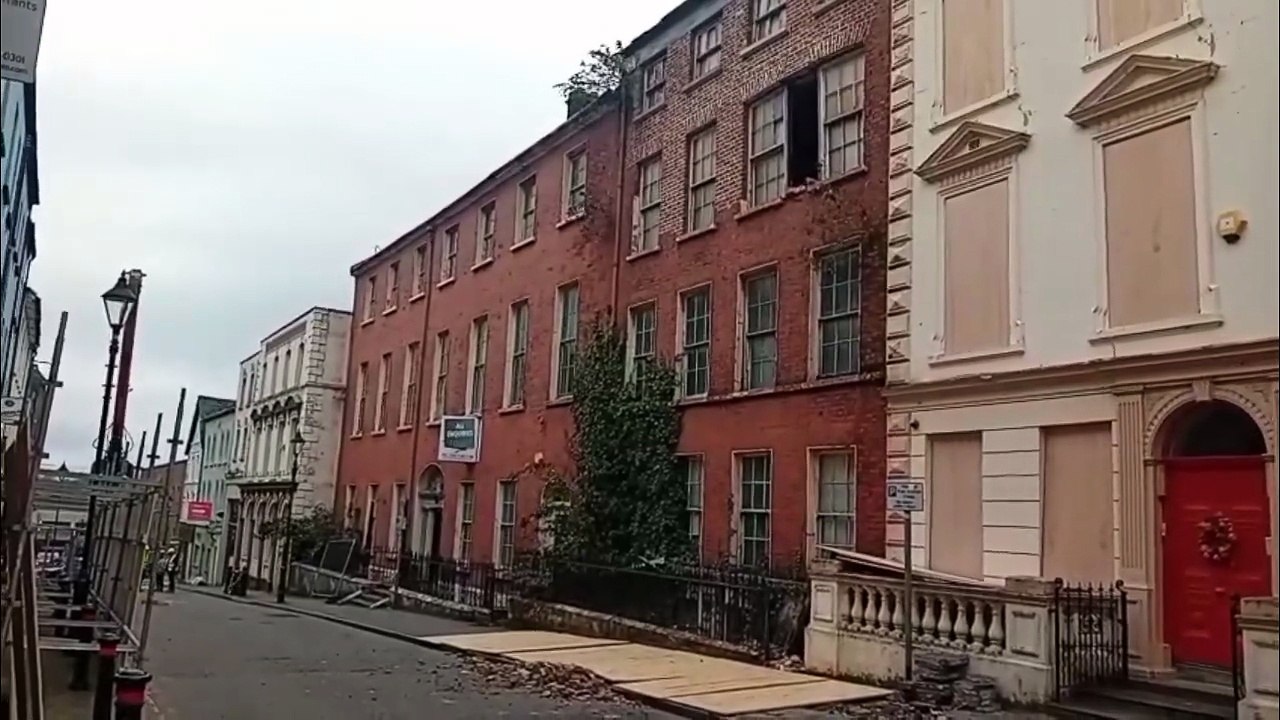 Derry street still closed after partial collapse of wall at weekend