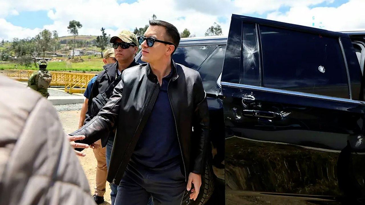 Detenidas cinco personas por atentar contra el presidente de Ecuador, Daniel Noboa