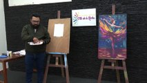Pintura al óleo - Composición armónica sobre el lienzo