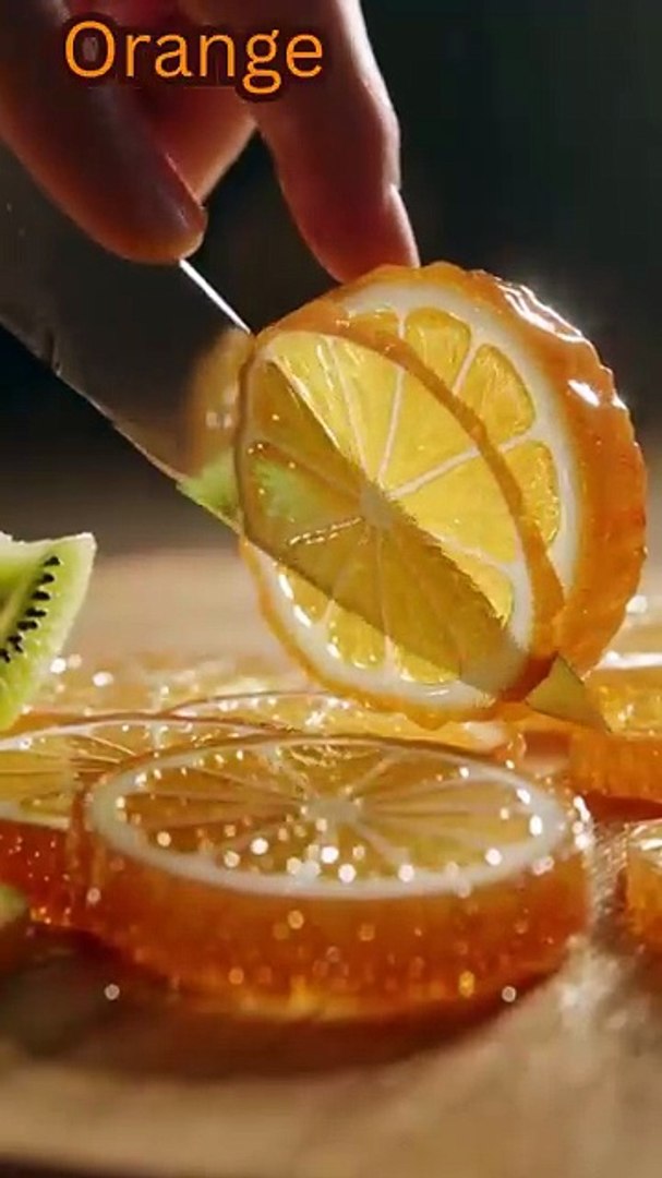 8K Glass Orange Cutting ASMR 🍊
