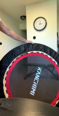 Kanchimi Mini Trampoline – 40"/48" foldable rebounder with handle, up to 330 lbs. Great workout! 🏠🔥