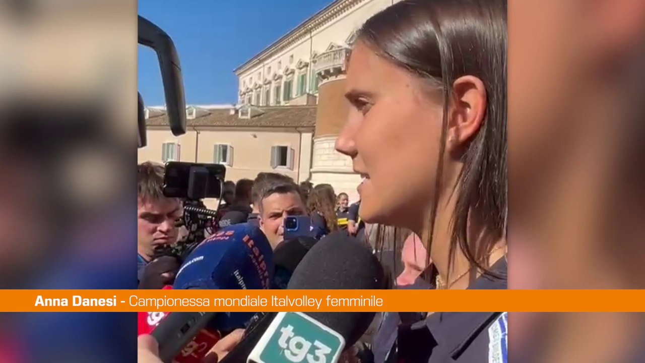Azzurri del volley campioni del mondo al Quirinale,Danesi "Orgogliosi"