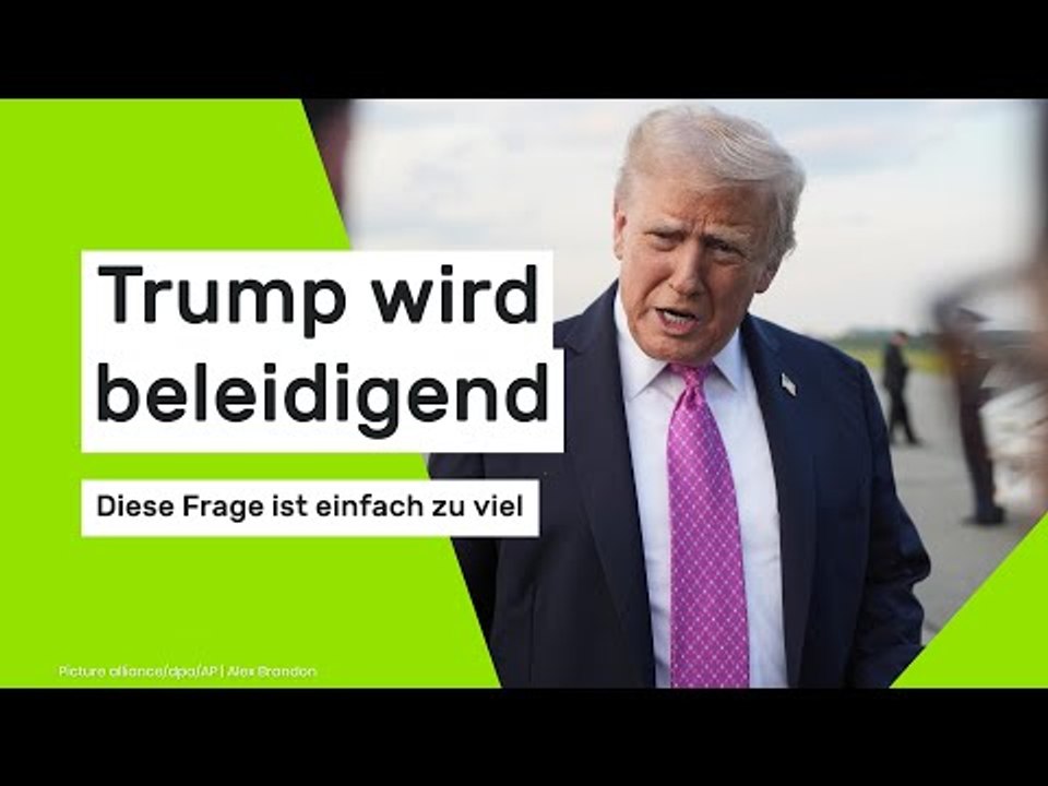 Trump wird beleidigend - diese Frage ist einfach zu viel