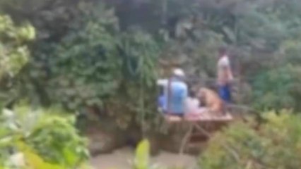 Niño de 9 años cayó de garrucha improvisada al río Sucio y ahora está desaparecido