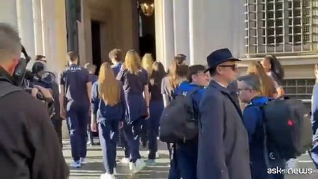 Le nazionali di volley campioni del mondo a palazzo Chigi