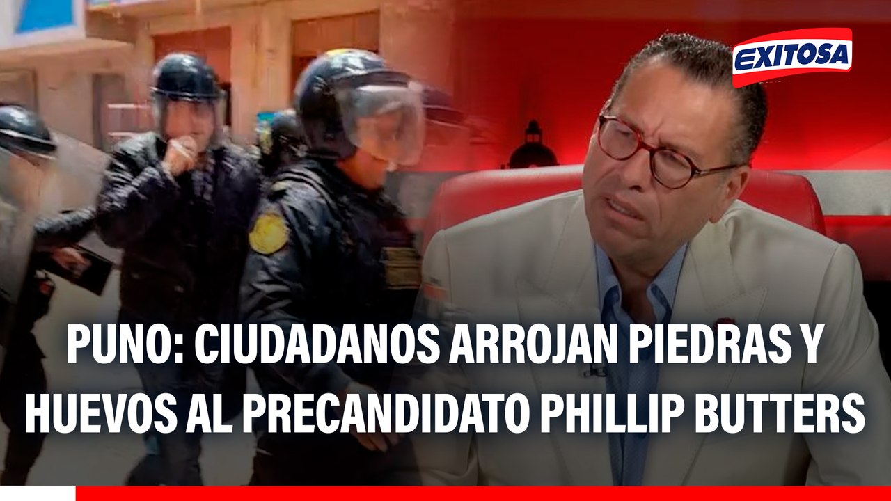 Puno: Ciudadanos arrojan piedras y huevos al precandidato Phillip Butters