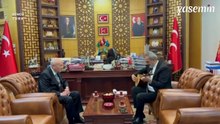Yavuz Bingöl’den Bahçeli’ye teşekkür ziyareti! Makamında saz çaldı