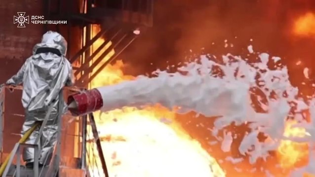 Huge fireball erupts as Russian attack ‘hits oil depot’ in Ukraine’s Chernihiv region