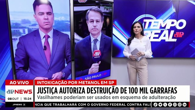Justiça de SP autoriza destruição de 100 mil garrafas apreendidas após casos de metanol | TEMPO REAL