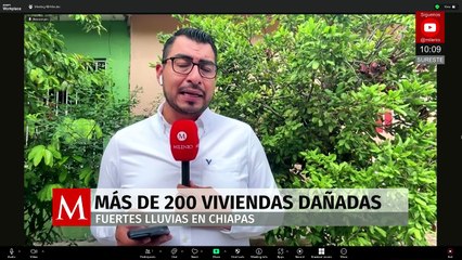 Fuertes lluvias afectan más de 200 viviendas en Chiapas por baja presión con potencial ciclónico