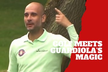 Pep Guardiola nails insane golf shot
