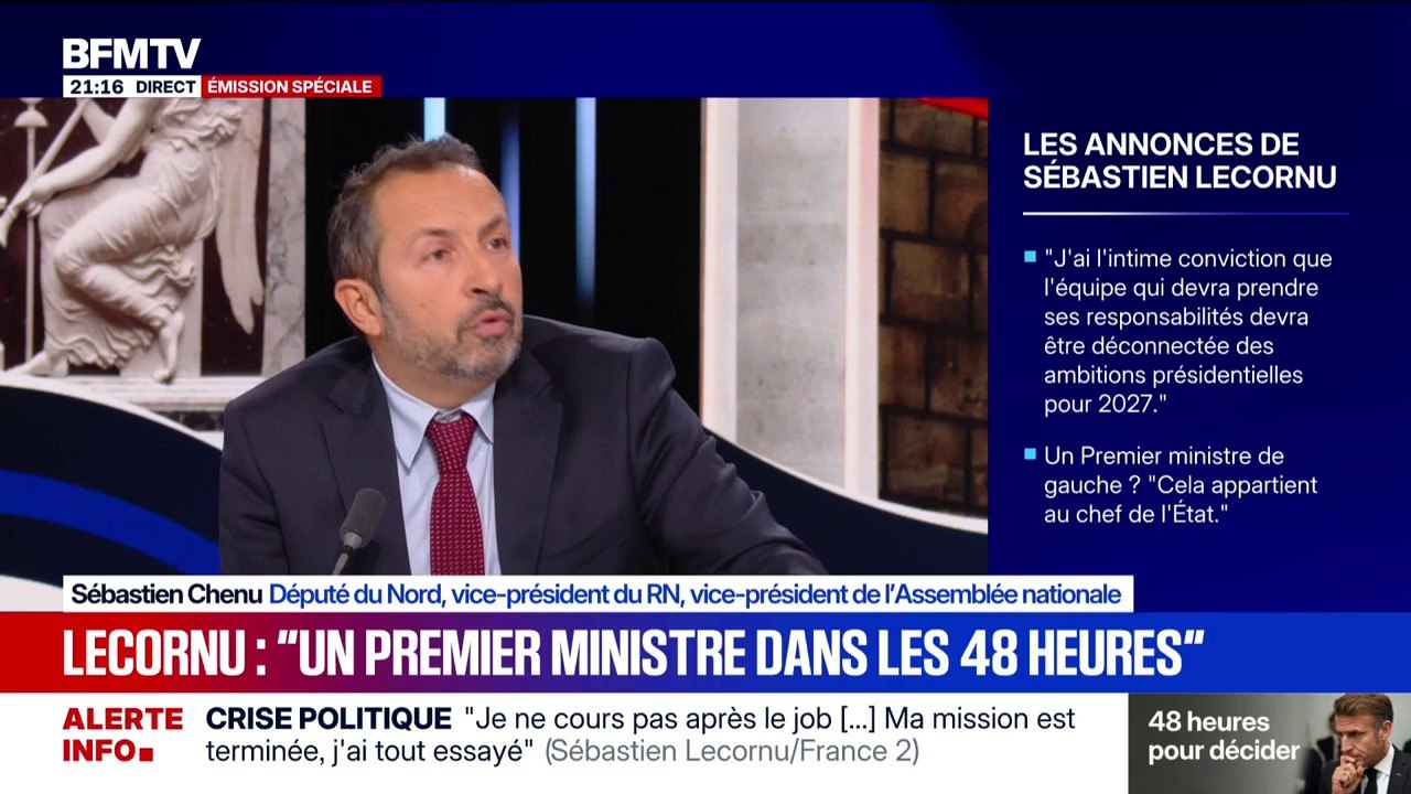 Un Premier ministre de gauche? "C'est pas Olivier Faure, c'est Lara Fabian: j'y crois encore", raille Sébastien Chenu (RN)
