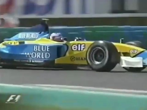 F1 – Jarno Trulli (Renault V10) laps in practice – France 2002