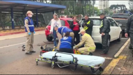 Jovem fica ferido após colisão na Rua Engenheiro Rebouças