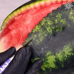 Let's transform this watermelon into a Barbie's dress!
