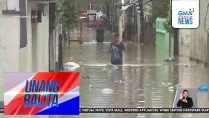 Ilang kalsada, abot-hita ang baha dahol sa malakas na ulan | Unang Balita