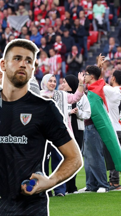 Unai Simón: "Me dio mucha pena que no se viera en televisión el homenaje a Palestina. Fue muy bonito”