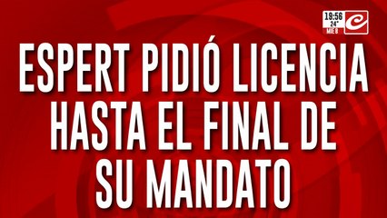Sesion caliente: Espert pidio licencia hasta el finald e su mandato,