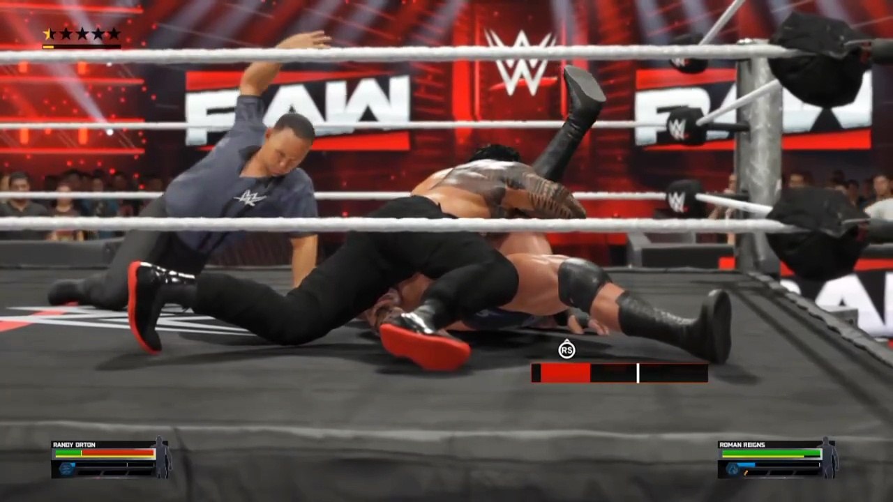 wwe 2k25 gameplay Randy Orton vs Roman reigns wrestling fight wwe