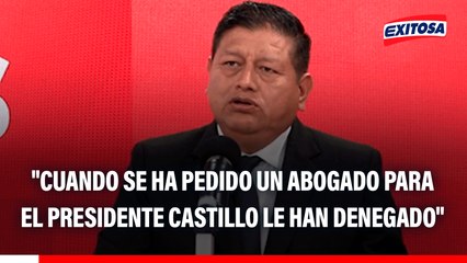 Abogado de Pedro Castillo denuncia que la defensa legal de su patrocinado no está cubierta