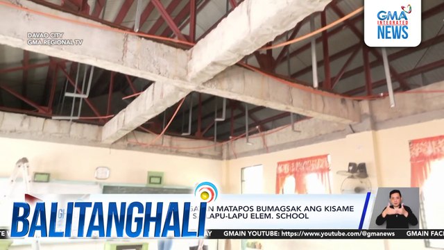 Ilang estudyante, sugatan matapos bumagsak ang kisame ng isang silid-aralan sa Lapu-Lapu Elem. School | Balitanghali