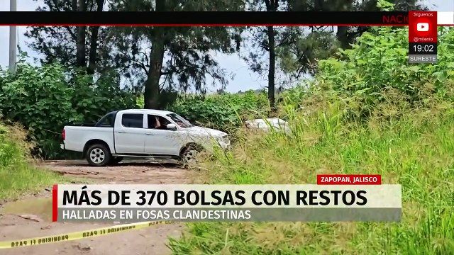 Suman 370 bolsas con restos humanos localizados en tres fosas clandestinas de Zapopan, Jalisco