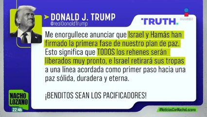 Israel y Hamás llegaron a un acuerdo para iniciar la primera fase de un plan de paz
