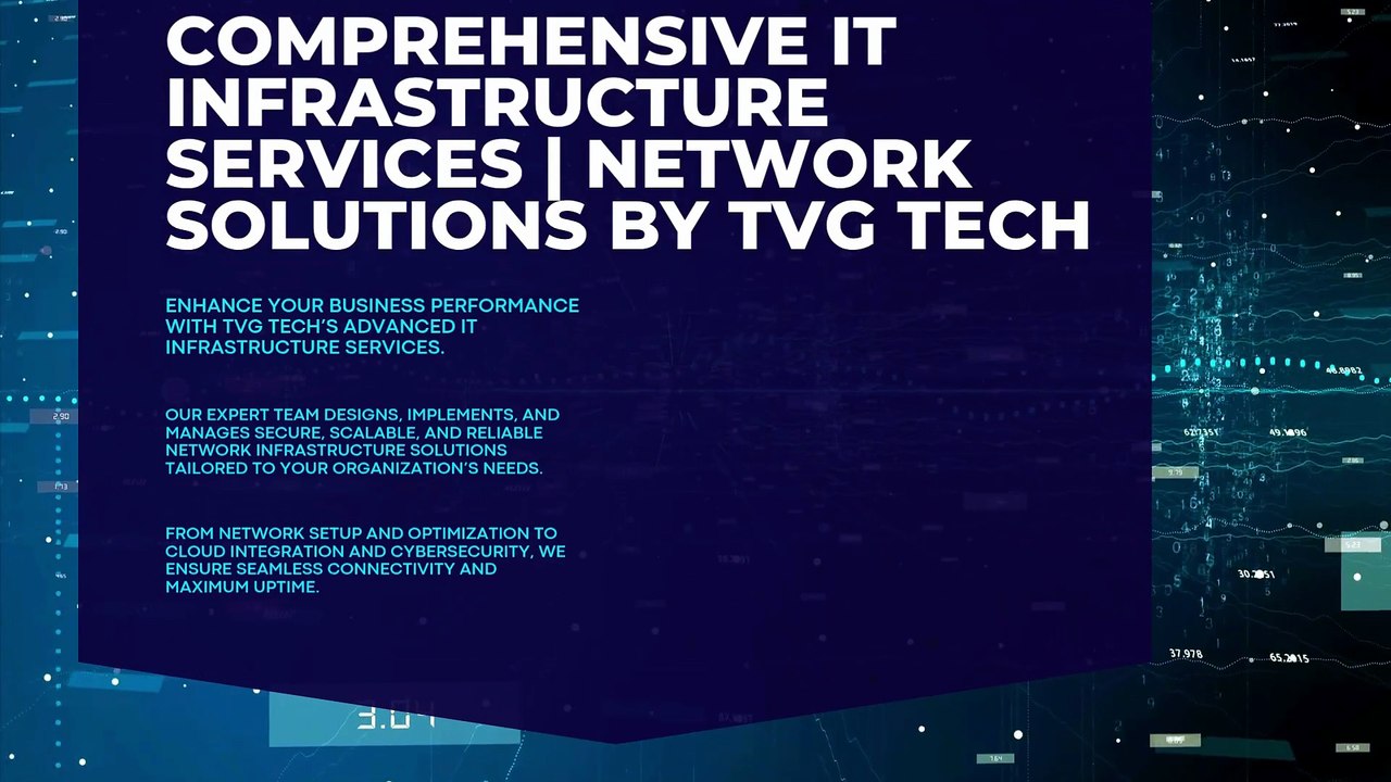 Comprehensive IT Infrastructure Services  Network Solutions by TVG Tech