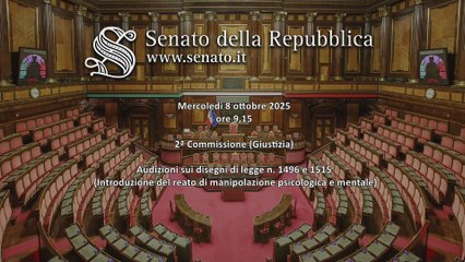 Roma - Reato di manipolazione psicologica e mentale (08.10.25)