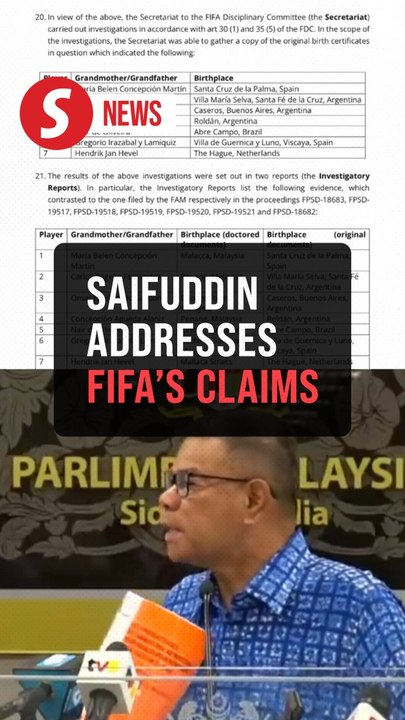 NRD did not fake documents in footballers’ applications, says Saifuddin