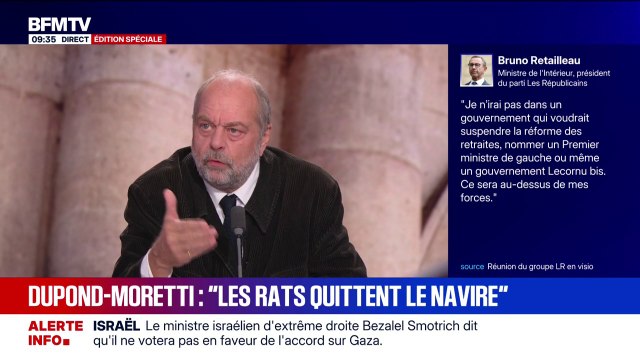 Christian Estrosi est le pire courtisan que j'ai jamais rencontré , déclare Éric Dupond-Moretti