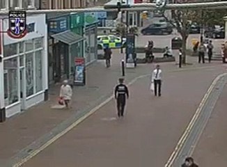 Moment Aylesbury shoplifter brazenly steals from Greggs in front of police officer