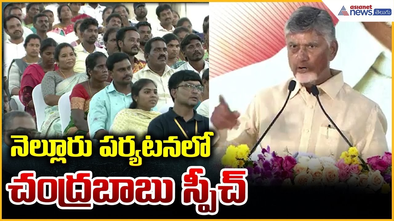 CM Chandrababu Naidu Speech: నెల్లూరు పర్యటనలో చంద్రబాబు స్పీచ్ | Asianet News Telugu