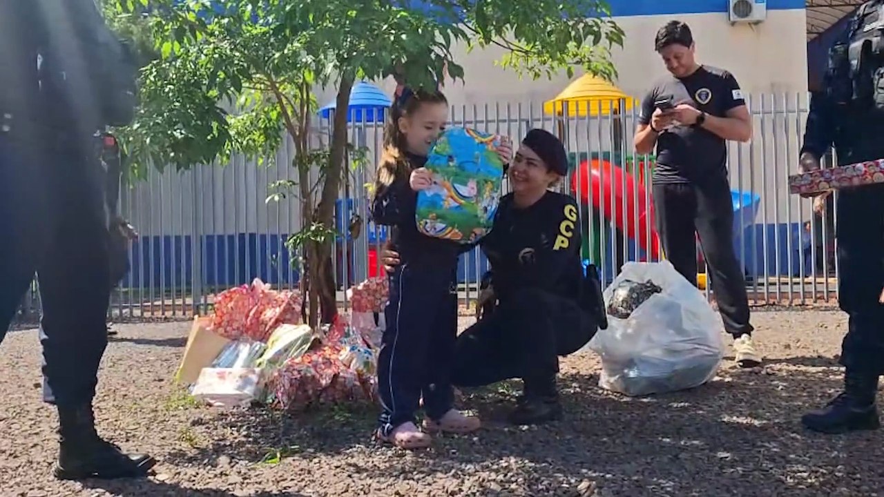 Dia das Crianças: Guarda Civil Patrimonial presenteia crianças do CETEA em visita especial