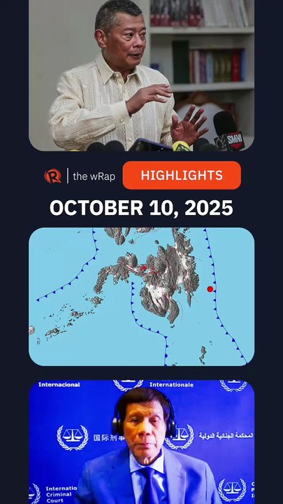 Today’s headlines: Boying Remulla, Davao Oriental quake, Rodrigo Duterte | The wRap | October 10, 2025