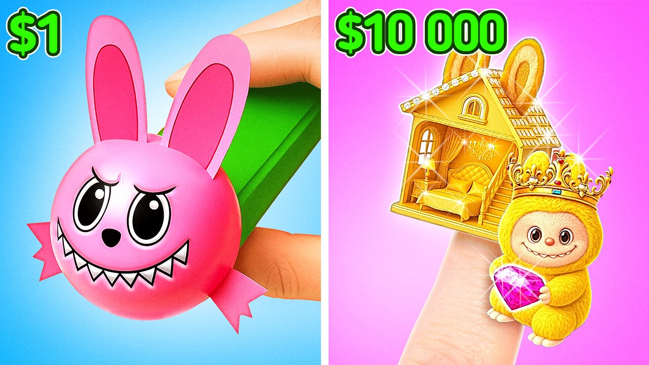 Expensive Gadgets vs Cheap DIYs 👑🤯 Labubu Edition! ✨ Crazy Crafts & Fun Hacks 🔥