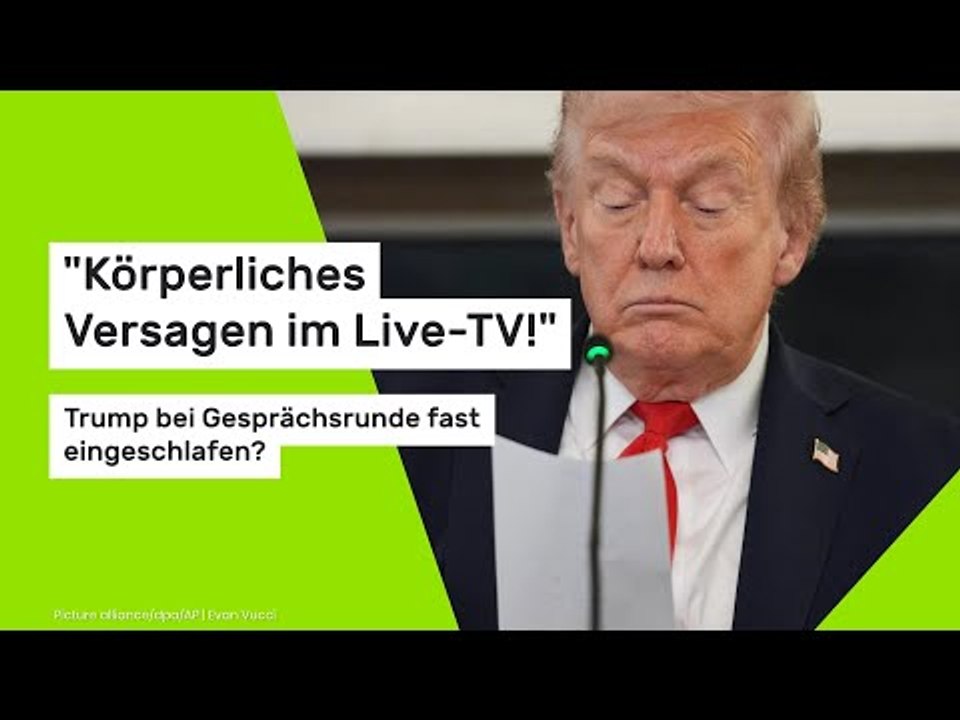 'Körperliches Versagen im Live-TV!' Trump bei Gesprächsrunde fast eingeschlafen?