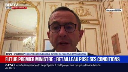 Bruno Retailleau assure qu'il ne rejoindra pas un gouvernement "avec un Premier ministre de gauche" ou "Lecornu bis"