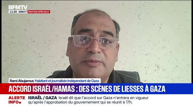 Il y a un soulagement de la population [à Gaza] mais toujours cette prudence car les bombardements continuent , explique ce journaliste de Gaza
