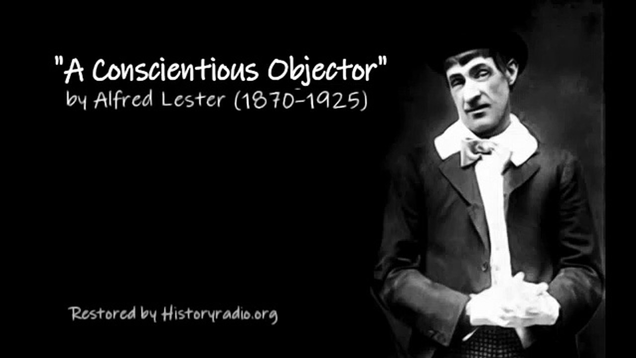 "A Conscientious Objector" by Alfred Lester (1870-1925), AI restored by  Historyradio.org