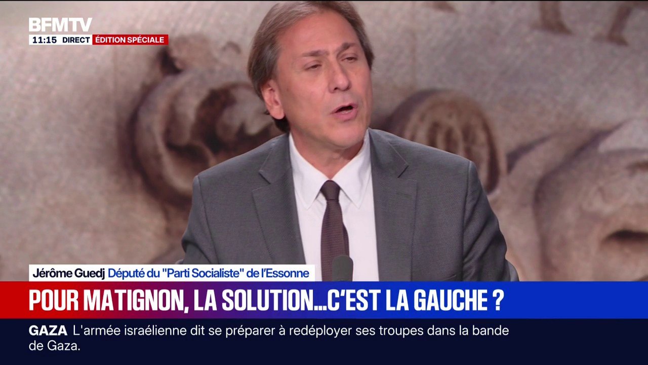 Crise politique: Jérôme Guedj (PS) salue des "évolutions significatives" sur plusieurs dossiers depuis une semaine