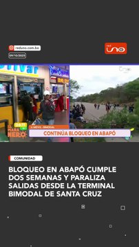 Bloqueo en Abapó cumple dos semanas y paraliza salidas desde la Terminal Bimodal de Santa Cruz